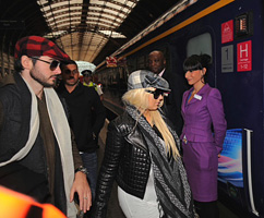 Christina Aguilera Boards Her Private Train Carriage